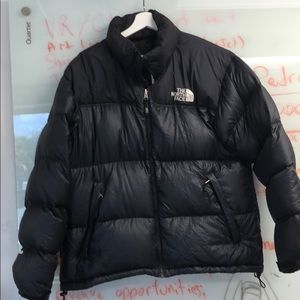 North Face men’s large black down jacket